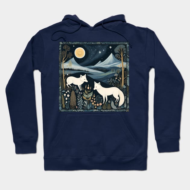 Arctic Foxes II Hoodie by Northern-Lights